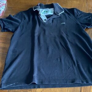 Lacoste Black Polo with White Trim
